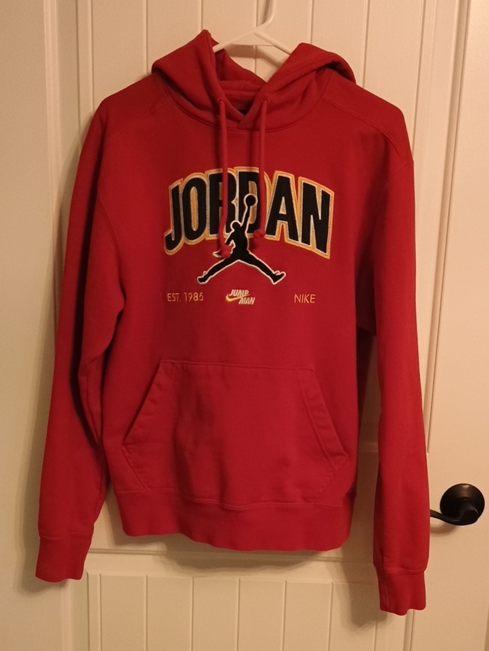 Mens Small Jordan Jumpman Red Hoodie 1985 Nike-DA7184-687